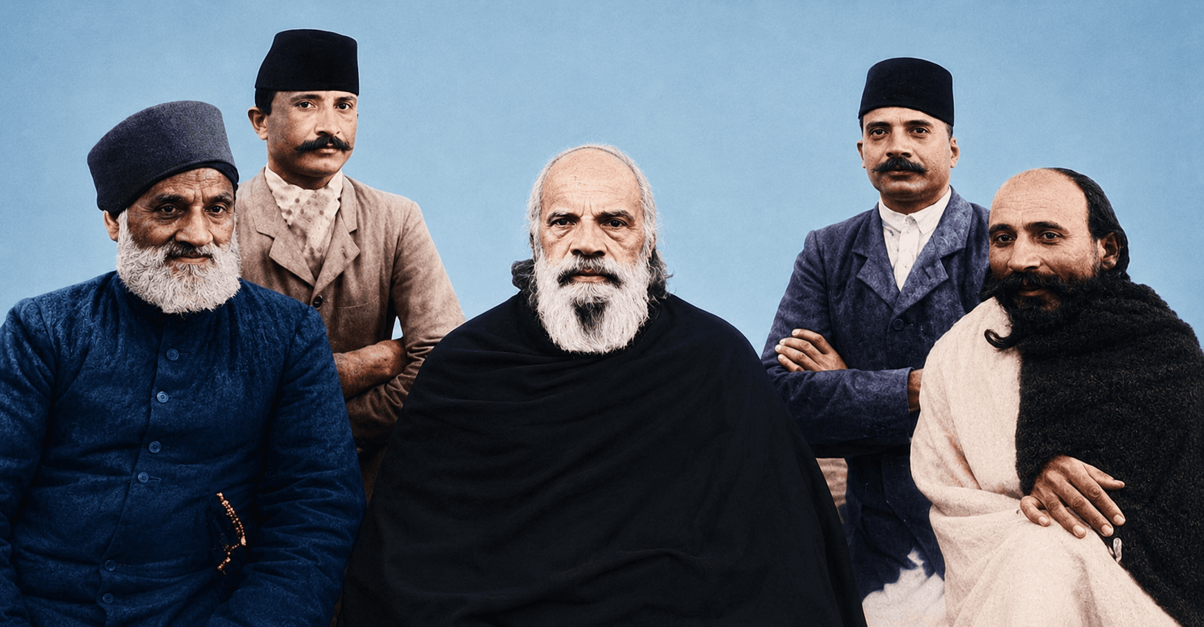 Fazihat Shah Warsi with family and companions